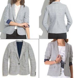 Madewell Blue & White Stripe Tailored Blazer